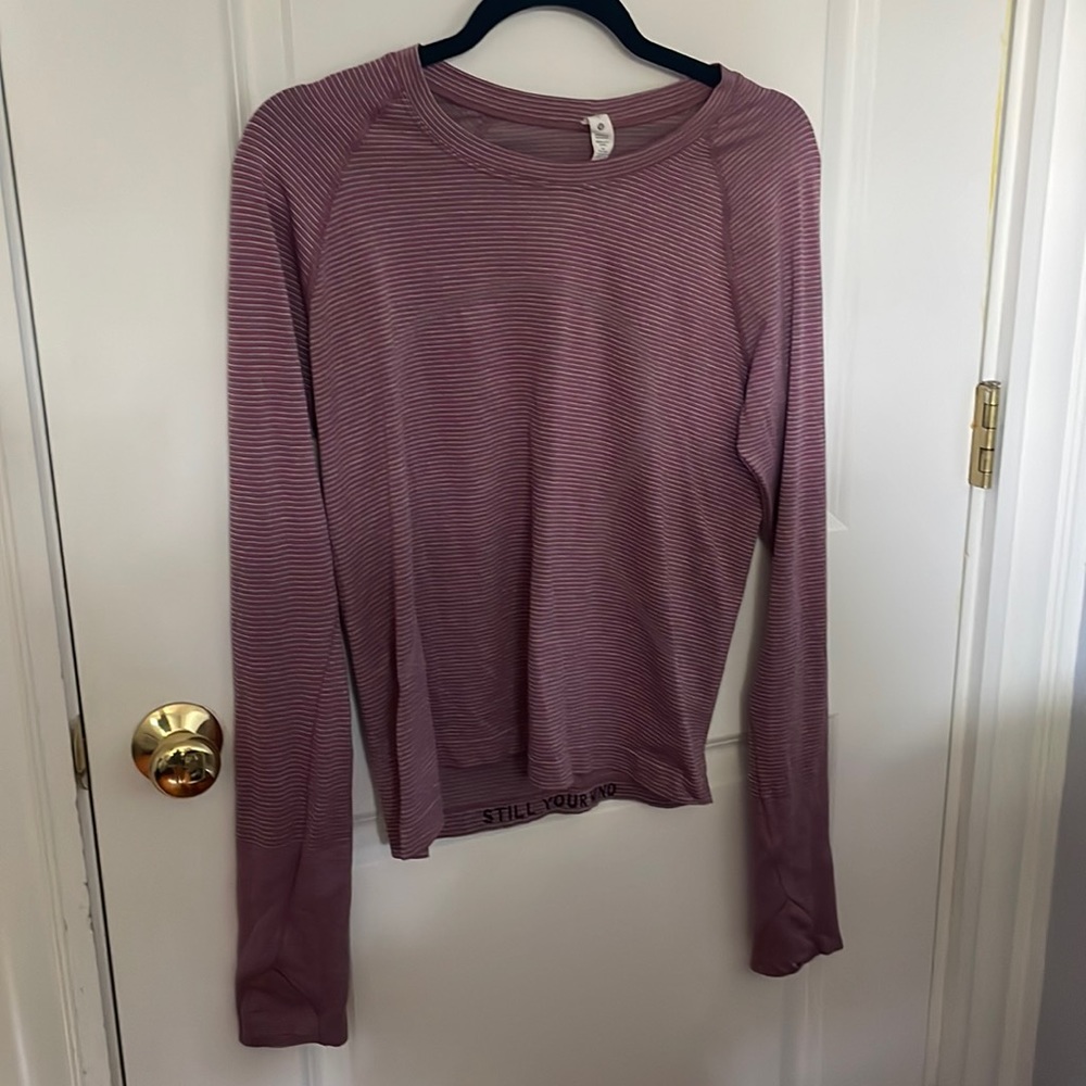 Lululemon swiftly stripe race length long sleeve